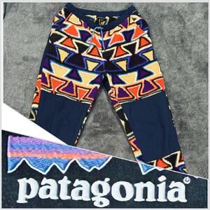 Vintage Patagonia Mens Large Synchilla Patch Fleece Bottoms Catlana Coral Aztec